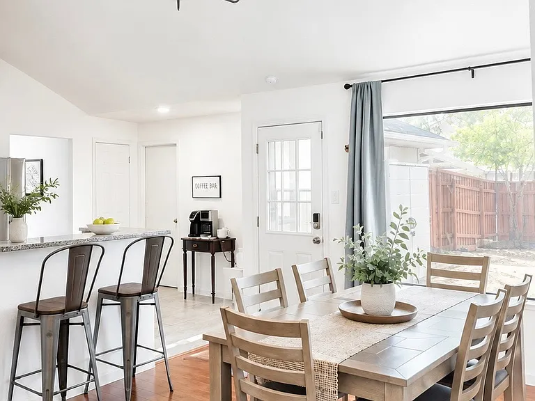 Kitchen/Dining with barstools