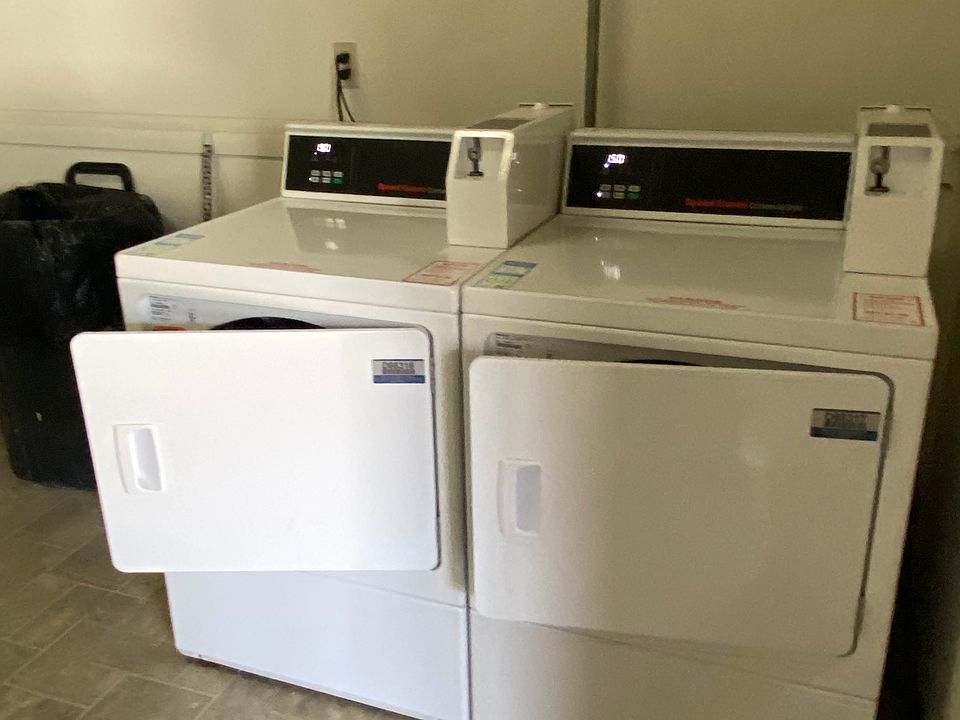 On site laundry offers coin and app payments