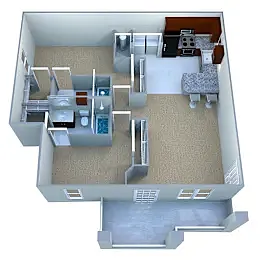 Floor plan Custom Deluxe III 2 Bedroom