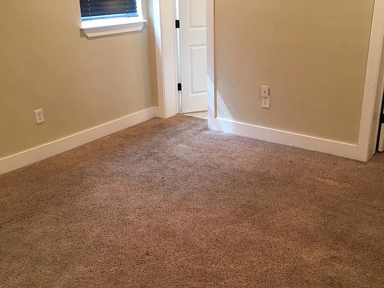 Master suite (view from back corner, bathroom to the left and closet to the right)