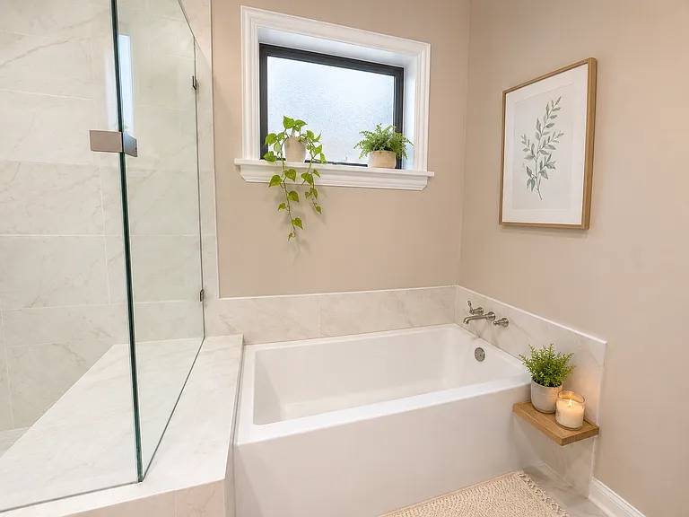 Master bathroom - separate tub