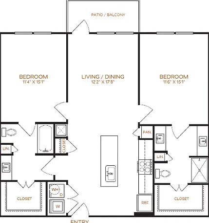 2 Bedroom | 2 Bathroom | 1134 Sq. Ft. 2 Bedroom | 2 Bathroom | 1134 Sq. Ft.
