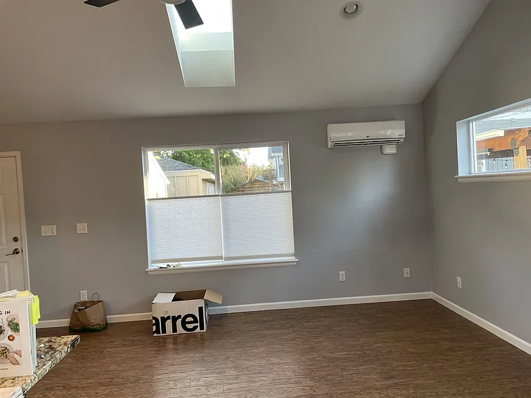 new blinds in living space. north facing wall