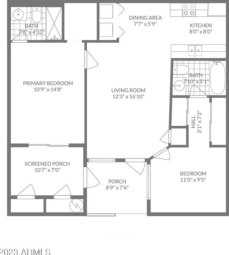 2 bed, 863 sqft, $1,575 — Photo 4
