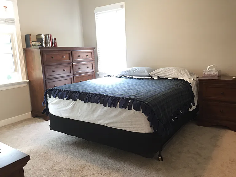 Example of furnished front facing bedroom