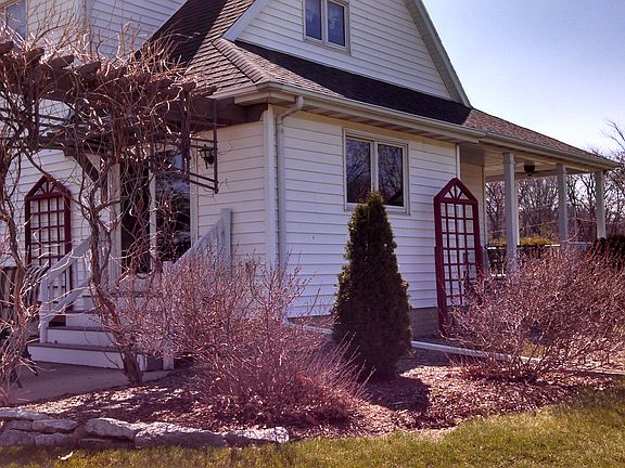 Nice landscaping around home