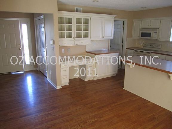 built-in office area