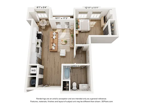 Floor plan 1BR TYPE K