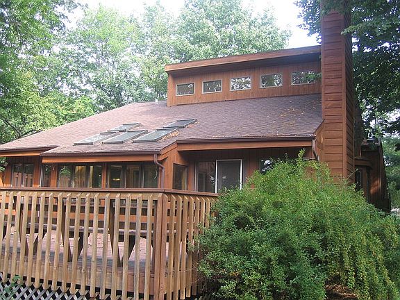 Large deck and back of home