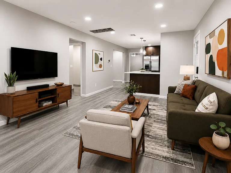 Living room staged