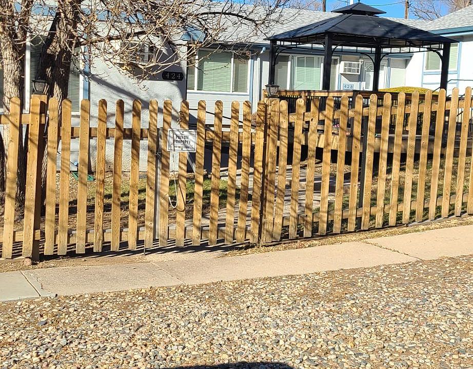 Fully fenced property. View from the street