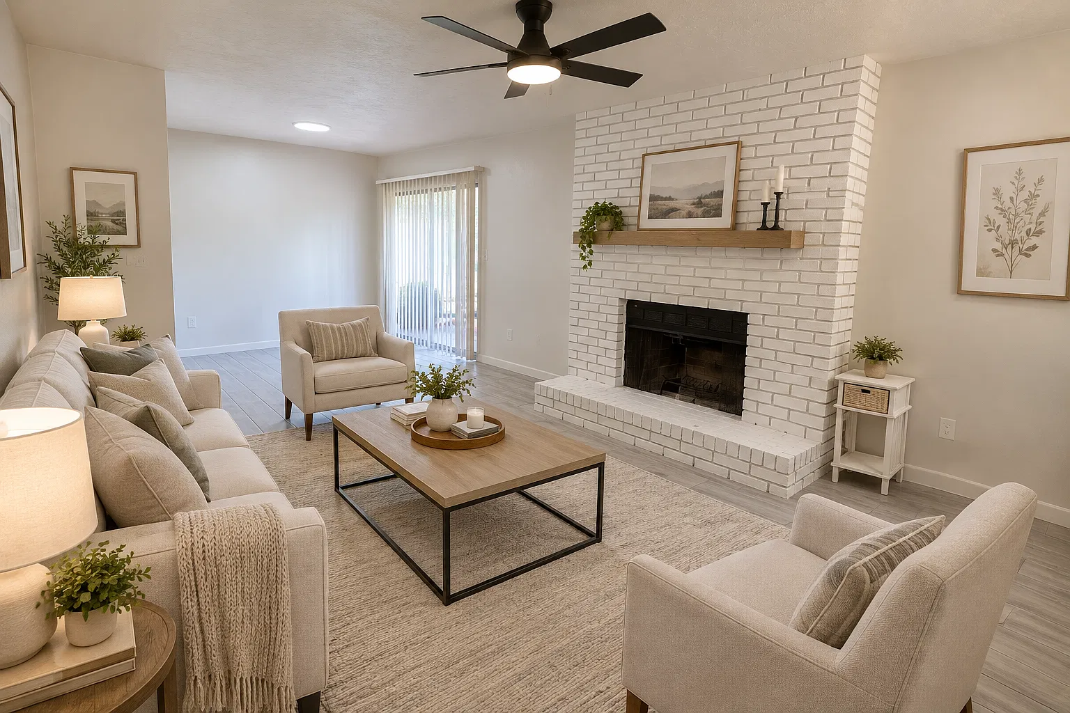 Living room virtual staging