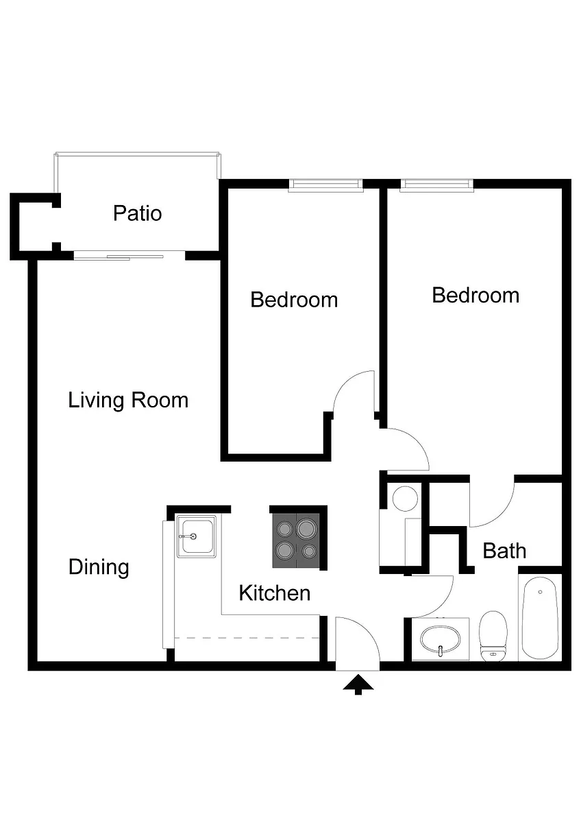 Floor plan Two Bedroom