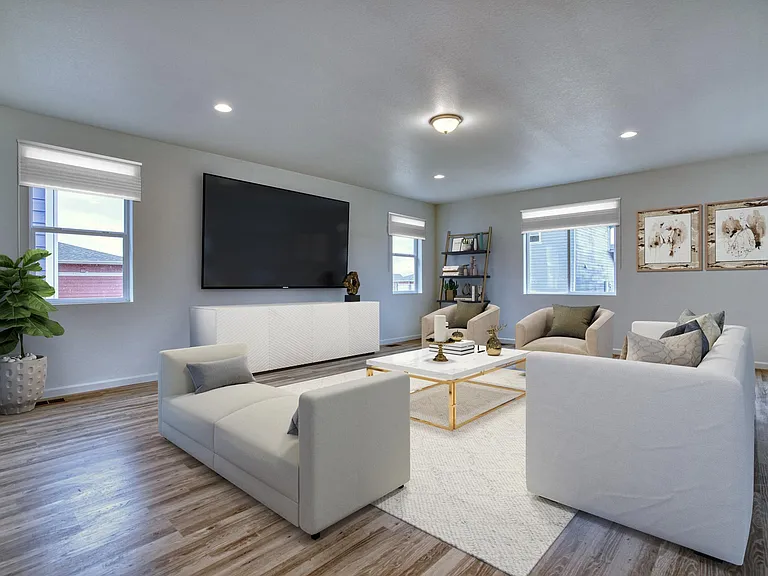 Living room staged