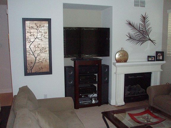 Entertainment nook in living room