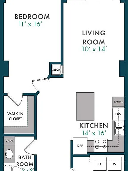 Floor Plan C | Domain | Apartments in Madison, WI Floor Plan C | Domain | Apartments in Madison, WI