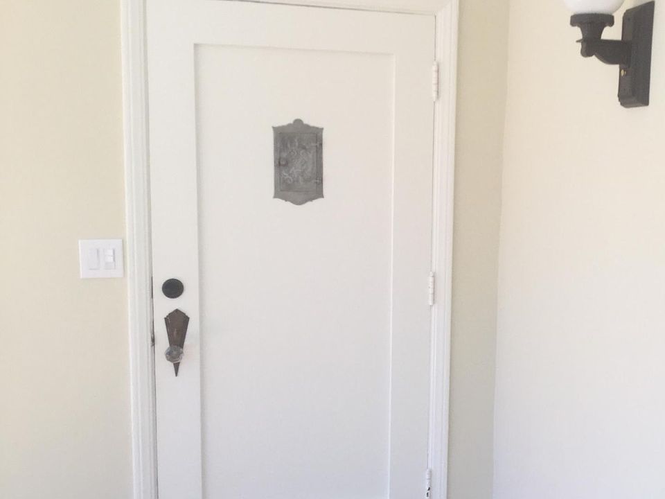 ORIGINAL FRONT DOOR WITH VINTAGE HARDWARE