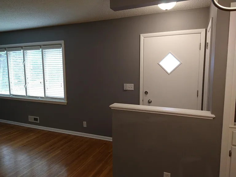 Front door coming into living room