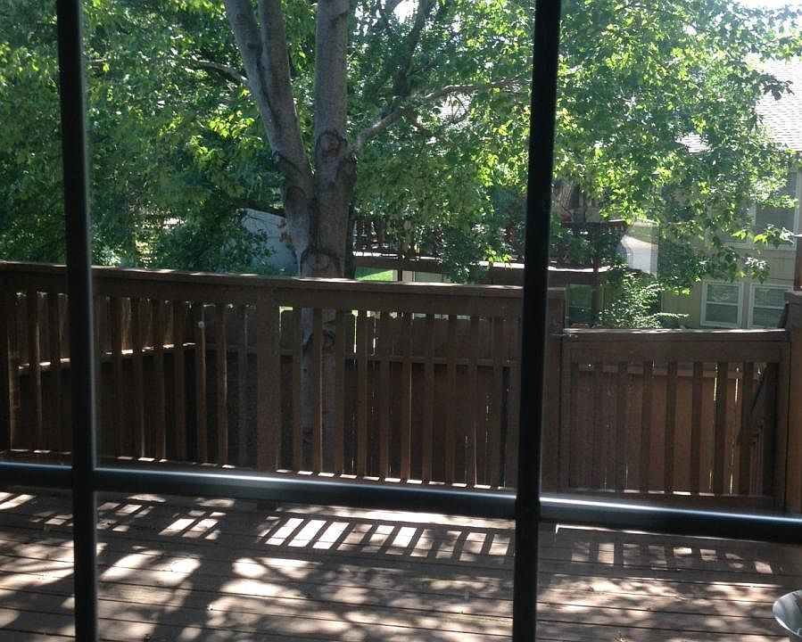 Deck and Wooded Backyard