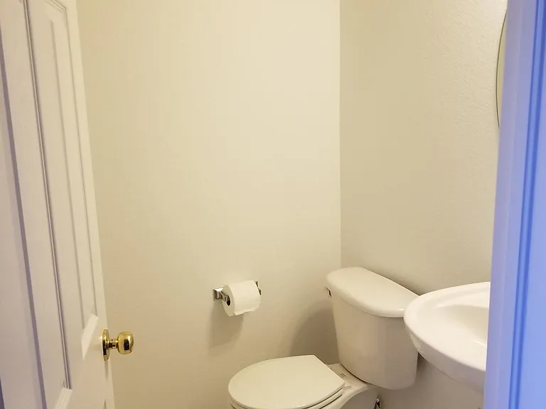 Half-bath off of dining room