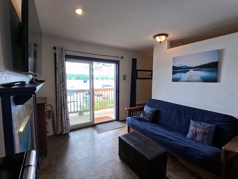 main living area onto porch