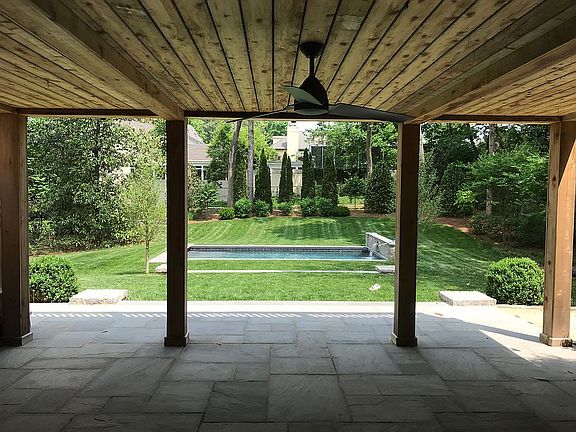 Back porch and garden 