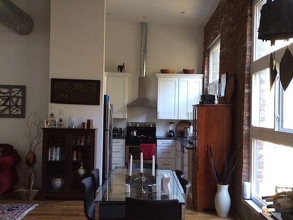 Open kitchen and dining space