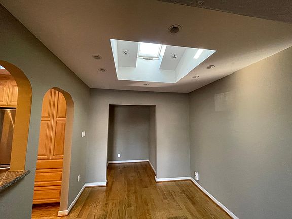 Dinner room with skylines.