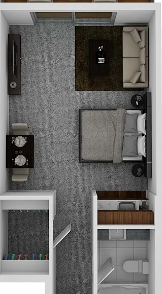 Studio 338 Floorplan Diagram
