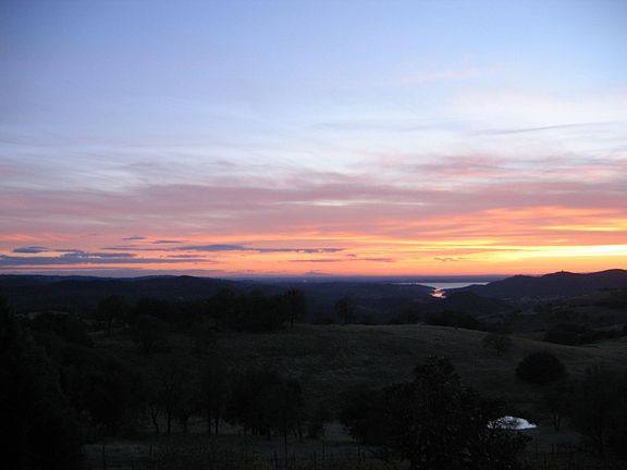 Sunset over the lake