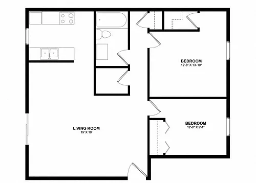 Floor plan Two Bedroom