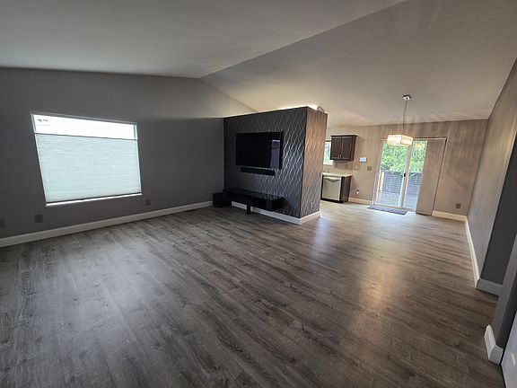 Living room and dining room
