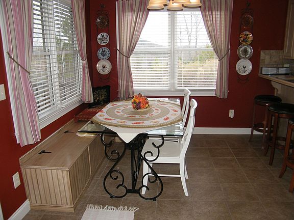Breakfast nook in kitchen
