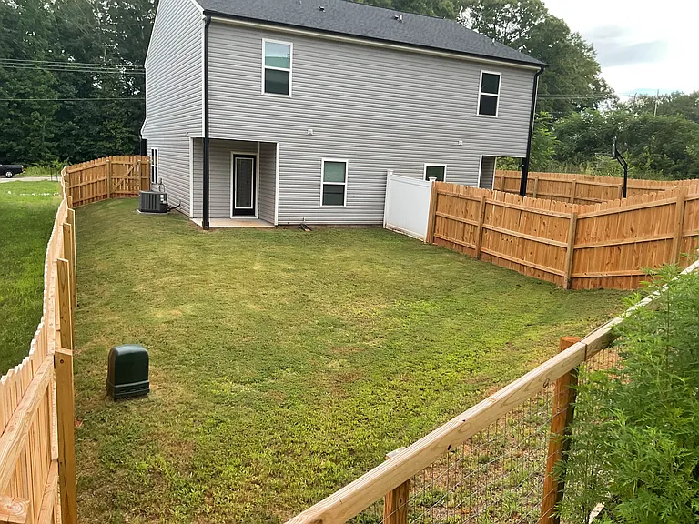 Fenced yard