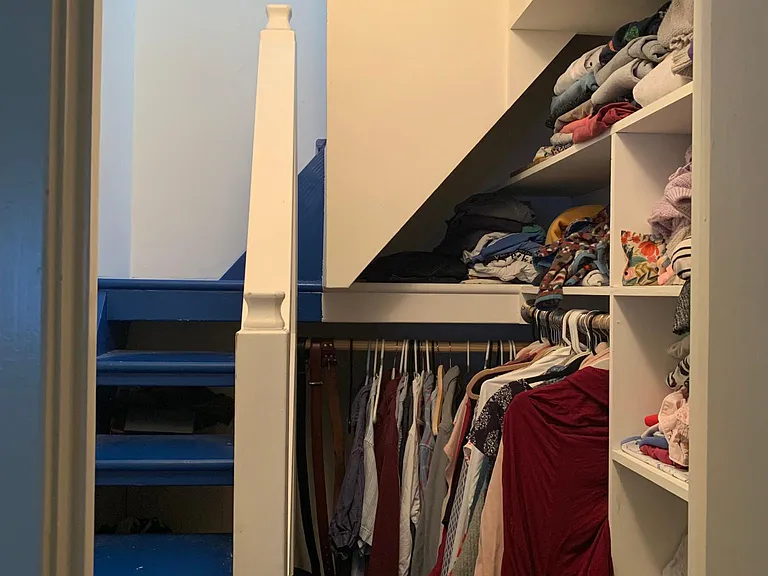 Closet and attic stairway
