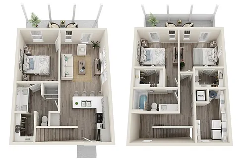 Floor plan 3 Bed Cactus Twin