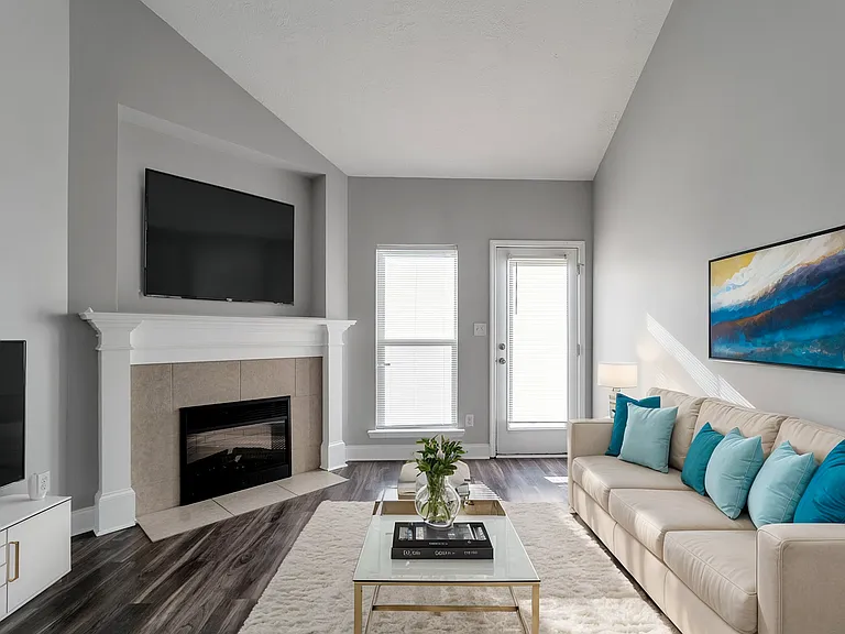 Virtually staged photo only - Living area