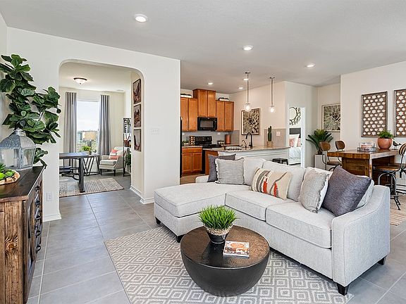 Plan 1416 Great Room as modeled at Marbella