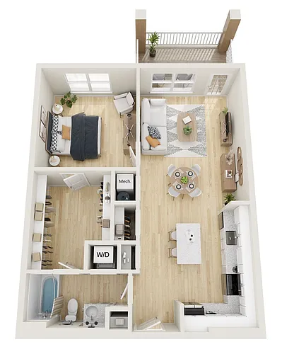 Floor plan 1C