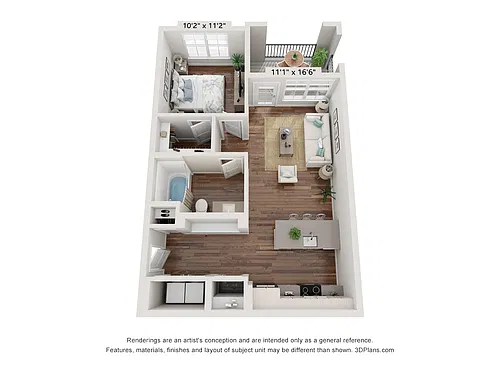 Floor plan 1X1