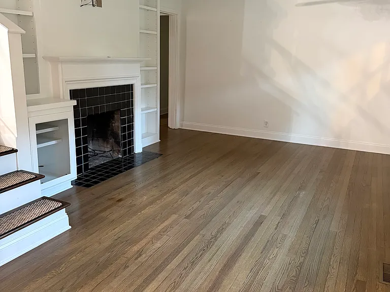 Living area with real hardwood floor