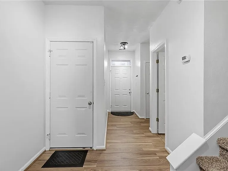 Entrance View from inside. Side Door is entrance from Garage