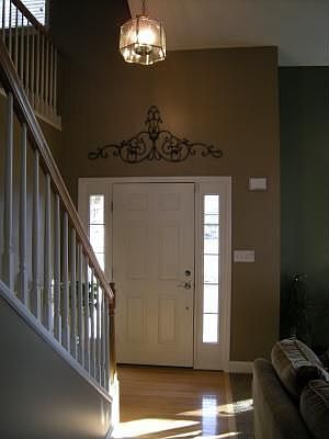 Front door with hardwood entry