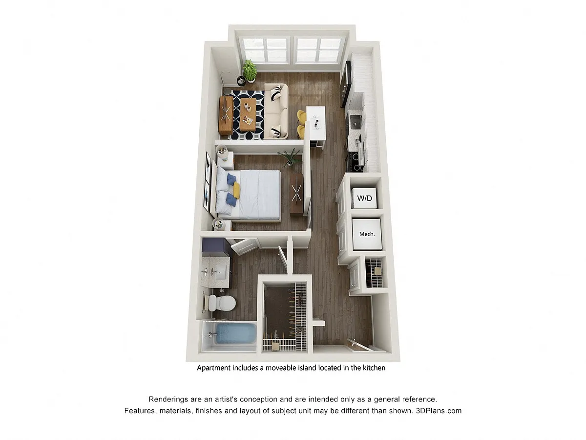 Floor plan S1.3 0x1 584 SF