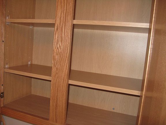 Upgraded kitchen cabinet interiors