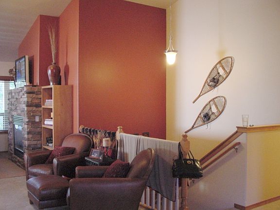 Designer accent walls in the living room.