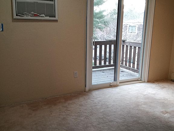 living room with deck.