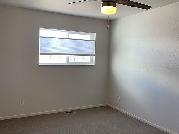 Master bedroom with ceiling fan