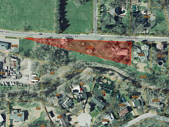 Aerial Map of the lot at 10160 Conway Rd.
