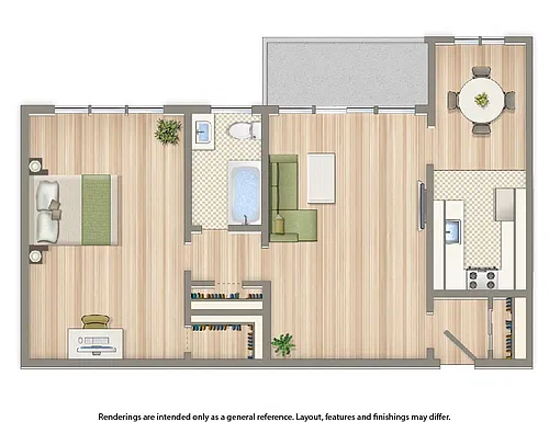 Floor plan 1 Bedroom E 07 Tier